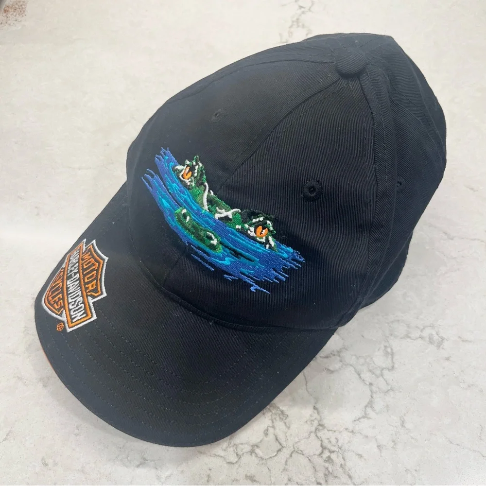 Harley Davidson Hat Adjustable Snapback Cap Gainesville Florida Alligator - Picture 2 of 8
